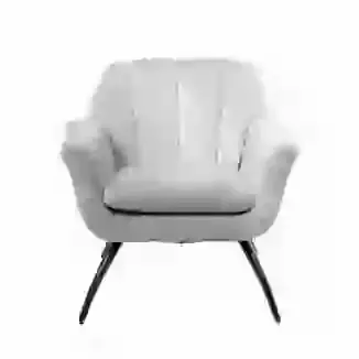 Chic Retro Style Cocktail Accent Chair - Chenille Grey